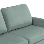 Modern Loveseat Velvet Wood Legs Sofa