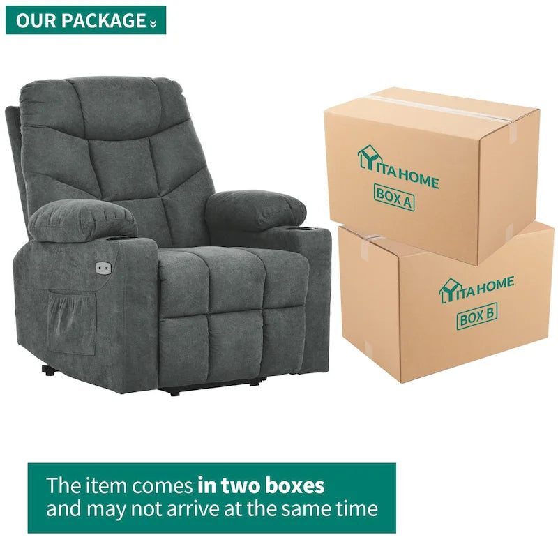 Modern Massage and Heating Recliner Sofa Chair