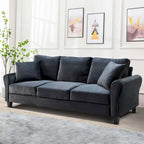 Aukfa Upholstered 3 Seater Sofa Couch with 2 Pillows