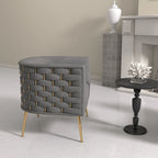 SEYNAR Mid-Century Modern Velvet Round Accent Chair for Living Room