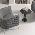 SEYNAR Mid-Century Modern Velvet Round Accent Chair for Living Room