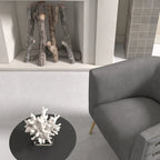 SEYNAR Mid-Century Modern Velvet Round Accent Chair for Living Room