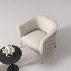 SEYNAR Mid-Century Modern Velvet Round Accent Chair for Living Room