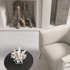 SEYNAR Mid-Century Modern Velvet Round Accent Chair for Living Room