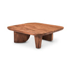 Aurelle Home Rustic Solid Acacia Wood Coffee Table
