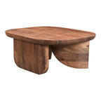 Aurelle Home Rustic Solid Acacia Wood Coffee Table