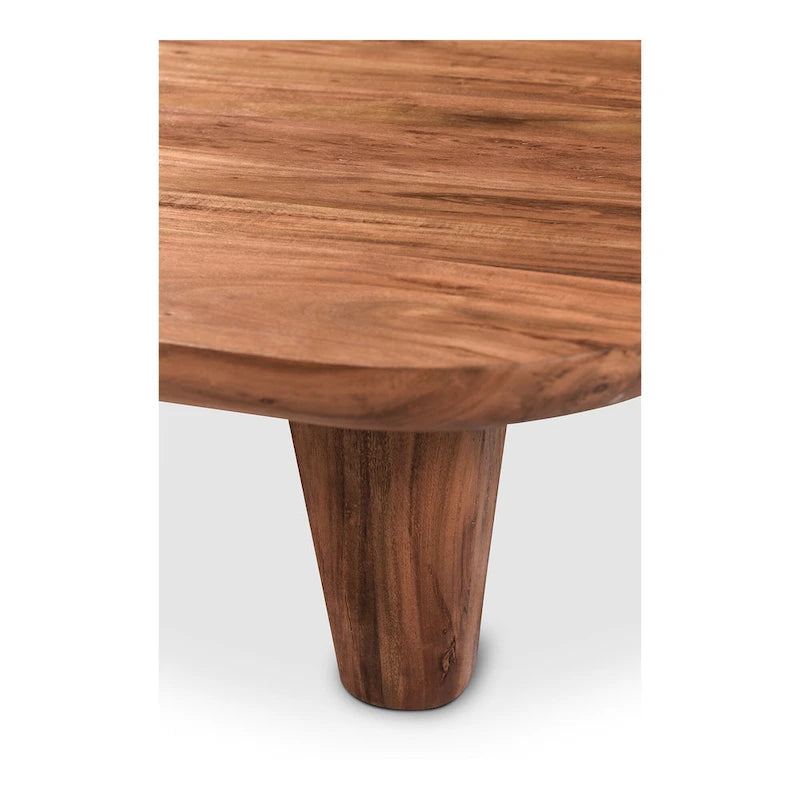 Aurelle Home Rustic Solid Acacia Wood Coffee Table