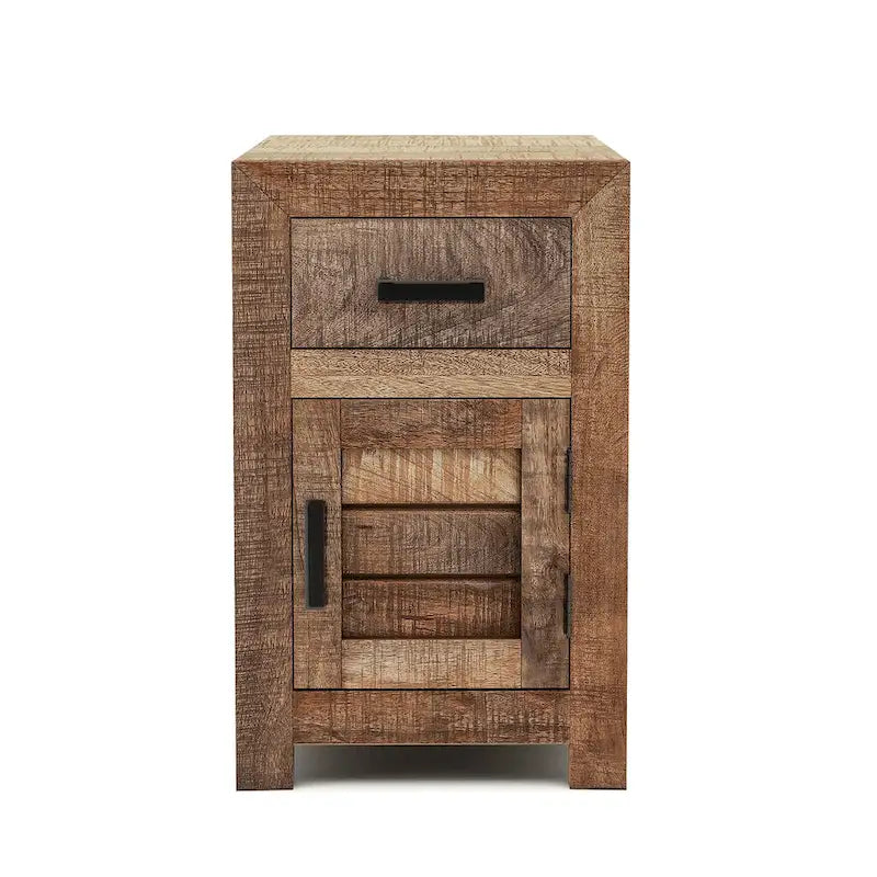 Anaisha Rustic Warm Natural Tone 23-inch Solid Wood Storage Side Table by Furniture of America