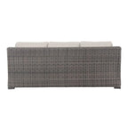 Jarrow Rattan Wicker Sofa, Brown/ Gray