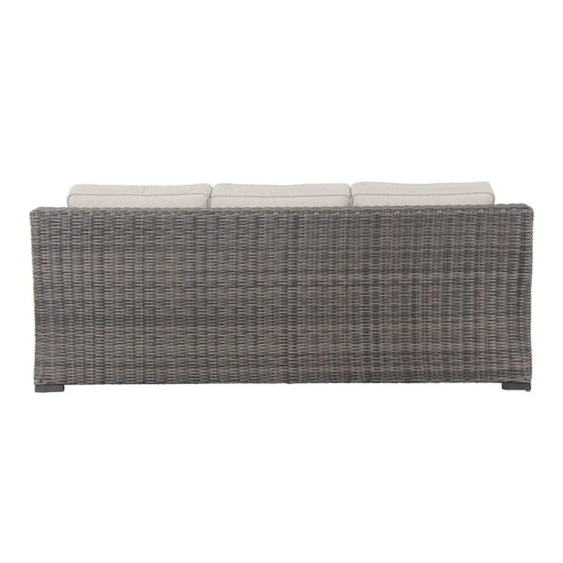Jarrow Rattan Wicker Sofa, Brown/ Gray