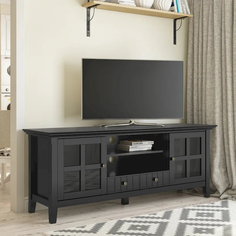 WYNDENHALL Normandy Mobile TV in LEGNO MASSELLO in stile Transizionale Largo 152 cm, per TV fino a 65 pollici - 152 x 42 x 61 cm