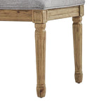 Deana Arched Linen and Wood Dining Chairs (Set of 2) by iNSPIRE Q Artisan