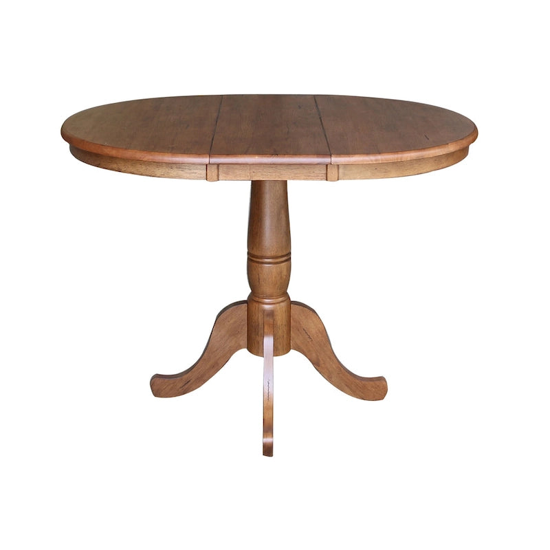 36 Round Extension Dining Table With 4 San Remo Chairs