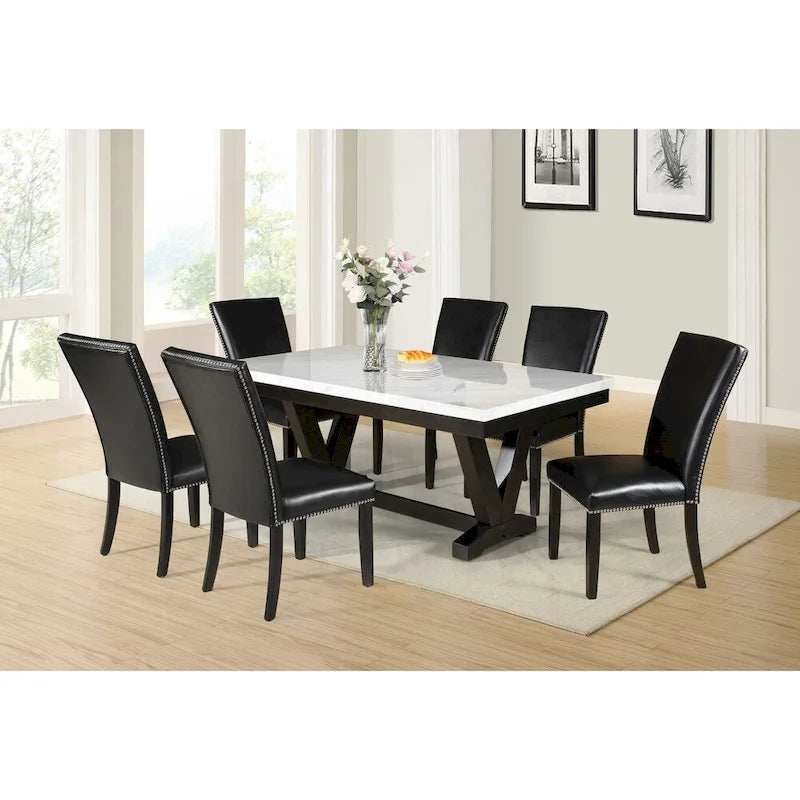 Steve Silver Fenton Black Dining Chair with Nailheads (Set of 2)