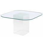 Somette Valor Surfboard Clear Glass Top Dining Table