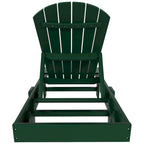 Polytrends Altura Armless Poly Eco-Friendly All Weather Reclining Chaise Lounge with Side Table Set (3-Piece Set)
