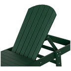Polytrends Altura Armless Poly Eco-Friendly All Weather Reclining Chaise Lounge with Side Table Set (3-Piece Set)