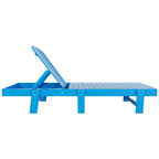 Polytrends Altura Armless Poly Eco-Friendly All Weather Reclining Chaise Lounge with Side Table Set (3-Piece Set)