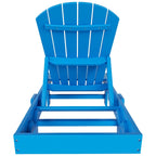Polytrends Altura Armless Poly Eco-Friendly All Weather Reclining Chaise Lounge with Side Table Set (3-Piece Set)