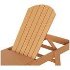 Polytrends Altura Armless Poly Eco-Friendly All Weather Reclining Chaise Lounge with Side Table Set (3-Piece Set)