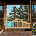 Chic Teak Lutyens Teak Wood Triple Outdoor Porch Swing, 78 inch