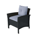 CorLiving Cascade Black Rattan Wicker Patio 4pc Set