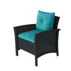 CorLiving Cascade Black Rattan Wicker Patio 4pc Set
