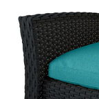 CorLiving Cascade Black Rattan Wicker Patio 4pc Set