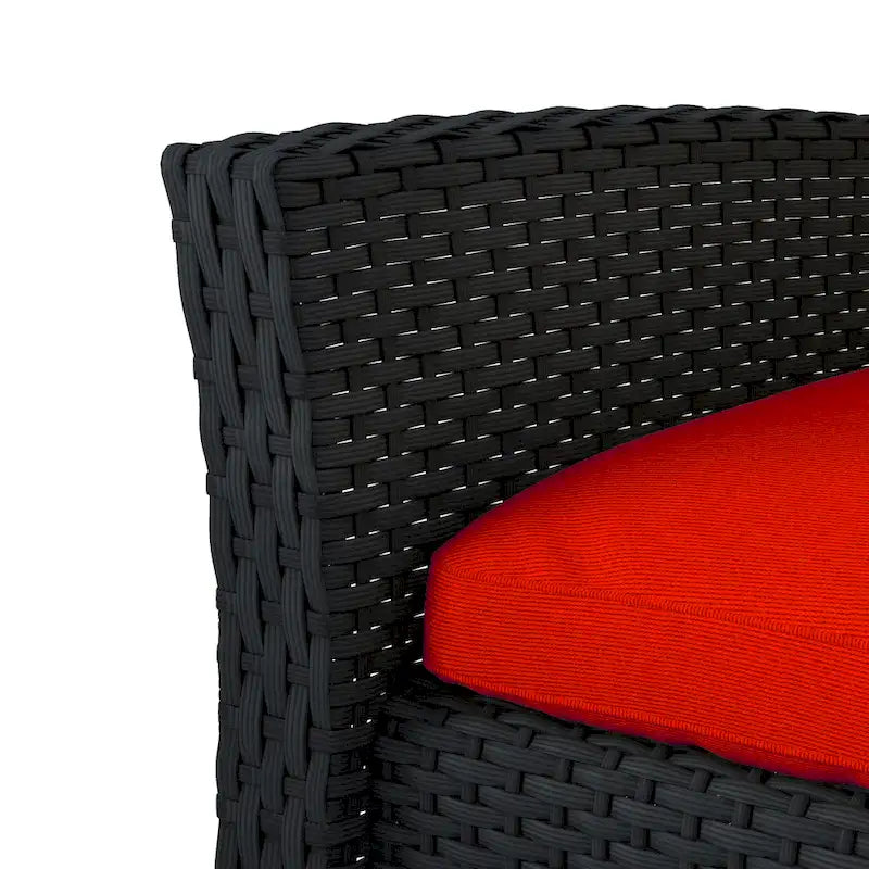 CorLiving Cascade Black Rattan Wicker Patio 4pc Set