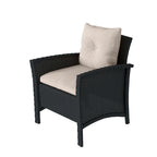 CorLiving Cascade Black Rattan Wicker Patio 4pc Set
