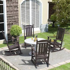 Polytrends Laguna Hdpe All Weather Outdoor Patio Rocking Chair (Set of 4)