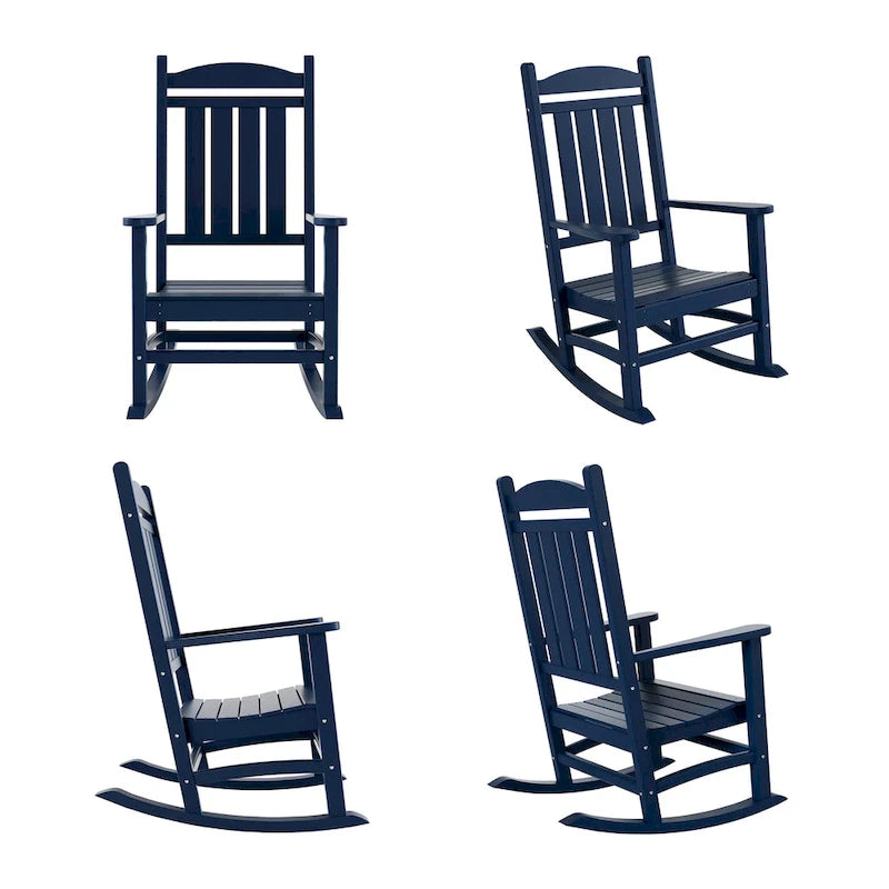 Polytrends Laguna Hdpe All Weather Outdoor Patio Rocking Chair (Set of 4)