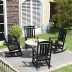Polytrends Laguna Hdpe All Weather Outdoor Patio Rocking Chair (Set of 4)