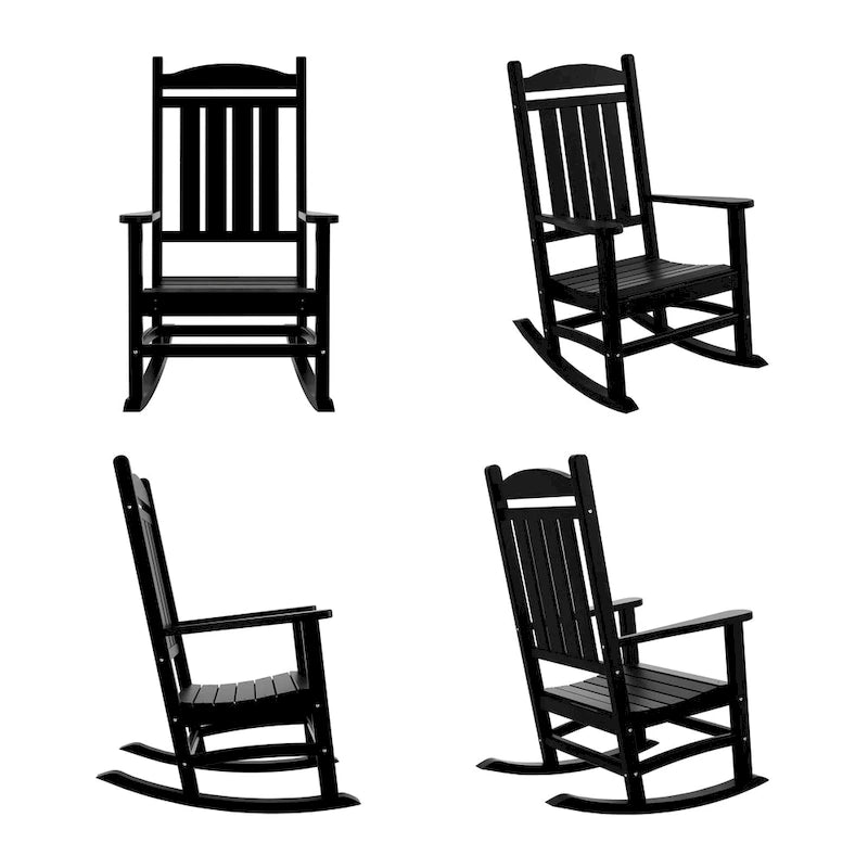Polytrends Laguna Hdpe All Weather Outdoor Patio Rocking Chair (Set of 4)