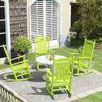 Polytrends Laguna Hdpe All Weather Outdoor Patio Rocking Chair (Set of 4)