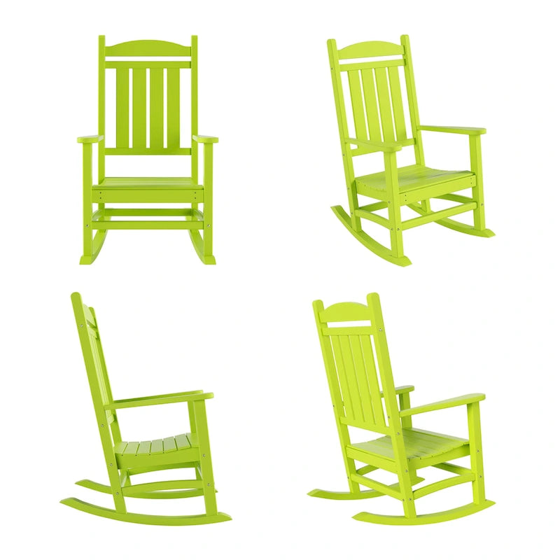 Polytrends Laguna Hdpe All Weather Outdoor Patio Rocking Chair (Set of 4)
