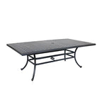 Ventura Cast Aluminum 7 Piece Rectangular Dining Set with 6 Swivel Rockers - N/A