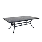 Ventura Cast Aluminum 7 Piece Rectangular Dining Set with 6 Swivel Rockers - N/A