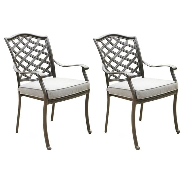 Sedie a sdraio in alluminio Deer Lake con cuscini Sunbrella color ardesia fusa (set da 2) di Havenside Home