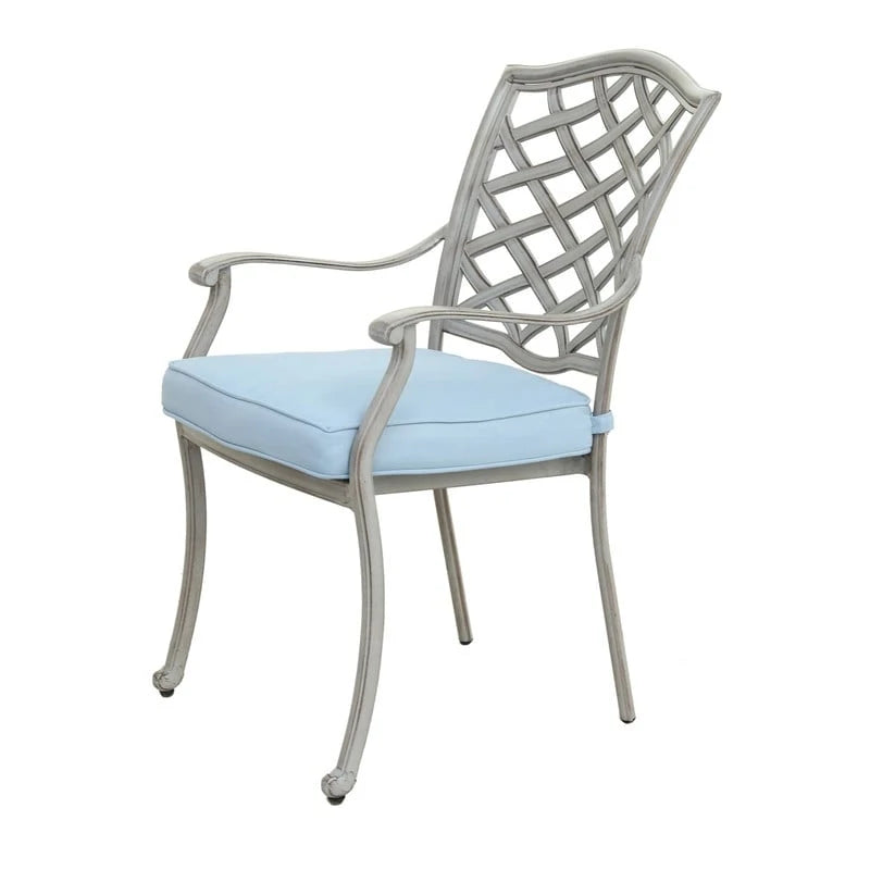 Sedie a sdraio in alluminio Deer Lake con cuscini Sunbrella color ardesia fusa (set da 2) di Havenside Home