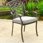 Deer Lake Aluminum Arm Chairs with Cast Slate Sunbrella Cushions (Set of 2) by Havenside Home