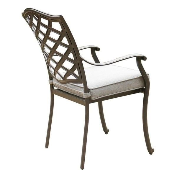 Deer Lake Aluminum Arm Chairs with Cast Slate Sunbrella Cushions (Set of 2) by Havenside Home