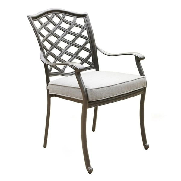 Deer Lake Aluminum Arm Chairs with Cast Slate Sunbrella Cushions (Set of 2) by Havenside Home