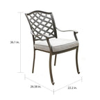 Deer Lake Aluminum Arm Chairs with Cast Slate Sunbrella Cushions (Set of 2) by Havenside Home
