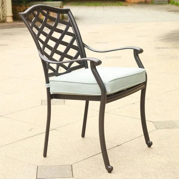 Deer Lake Aluminum Arm Chairs with Cast Slate Sunbrella Cushions (Set of 2) by Havenside Home
