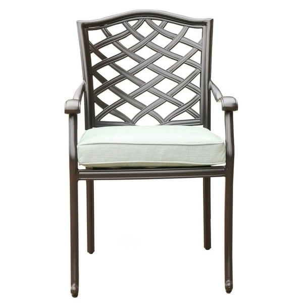 Deer Lake Aluminum Arm Chairs with Cast Slate Sunbrella Cushions (Set of 2) by Havenside Home