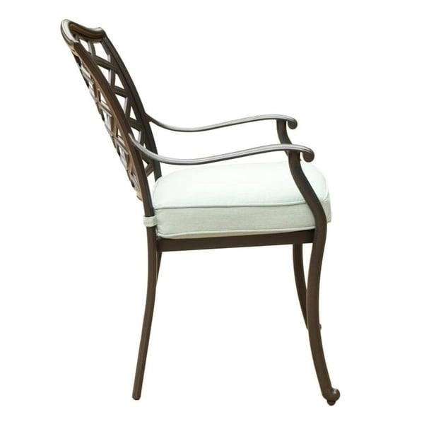 Deer Lake Aluminum Arm Chairs with Cast Slate Sunbrella Cushions (Set of 2) by Havenside Home