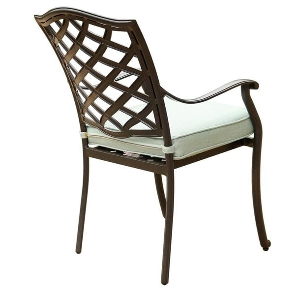 Deer Lake Aluminum Arm Chairs with Cast Slate Sunbrella Cushions (Set of 2) by Havenside Home