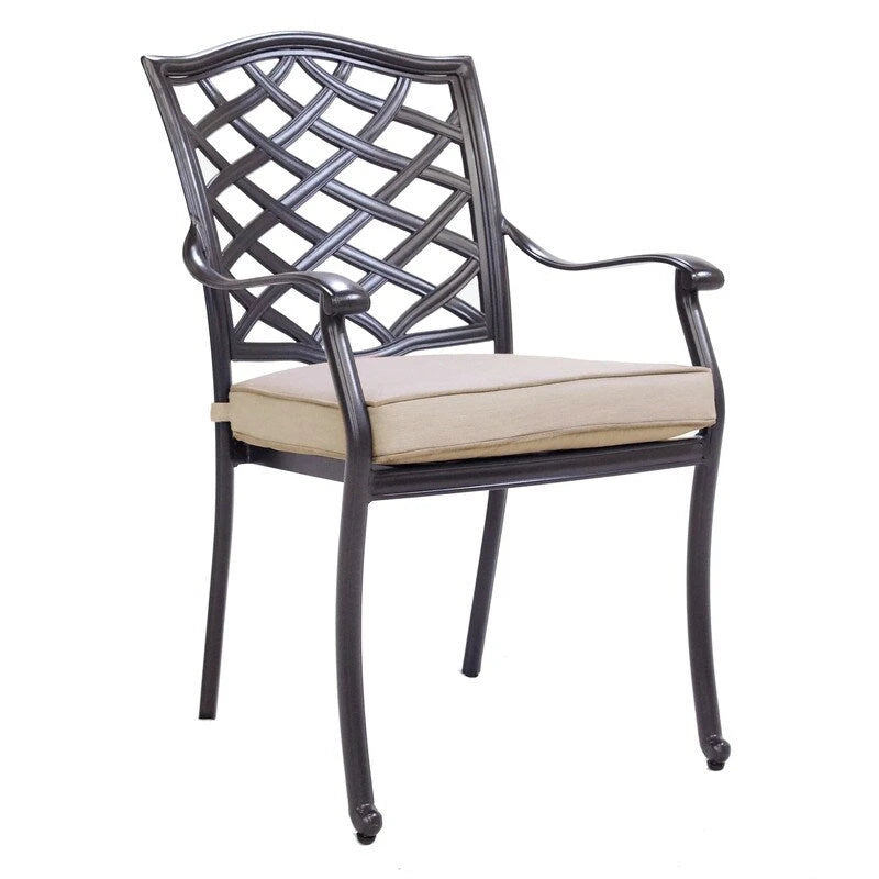 Deer Lake Aluminum Arm Chairs with Cast Slate Sunbrella Cushions (Set of 2) by Havenside Home