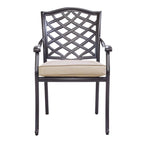 Deer Lake Aluminum Arm Chairs with Cast Slate Sunbrella Cushions (Set of 2) by Havenside Home